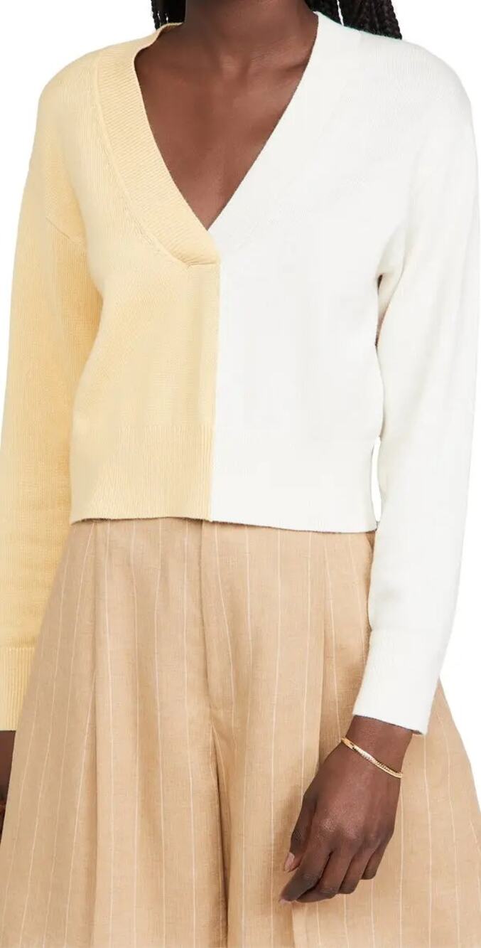 Baum und Pferdgarten Local Escape Coyra Yellow Color Block Sweater Women's XS